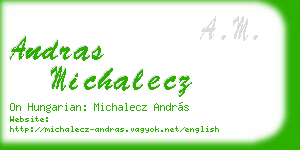 andras michalecz business card
